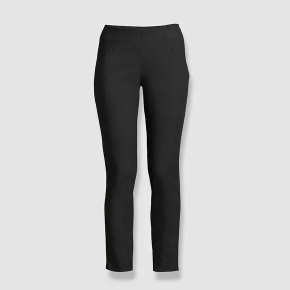 $695 Lela Rose Women's Black Catherine USA Cotton Slim-Leg Ankle Pants Size 14